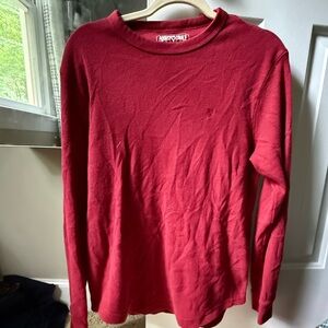 American eagle outfitters Red Long Sleeve waffle Top men’s M